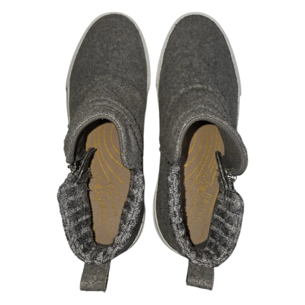 Blowfish Malibu Walkabout Gray Fabric Ankle Boots High Top Sneakers Womens 11M